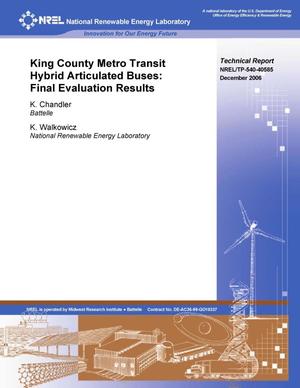 King County Metro Transit Hybrid Articulated Buses: Final Evaluation Results