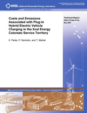 Costs and Emissions Associated with Plug-In Hybrid Electric Vehicle Charging in the Xcel Energy Colorado Service Territory