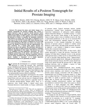 Initial results of a positron tomograph for prostate imaging