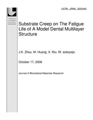 Substrate Creep on The Fatigue Life of A Model Dental Multilayer Structure