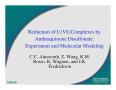 Presentation: Reduction of U(VI) Complexes by Anthraquinone Disulfonate: Experiment…
