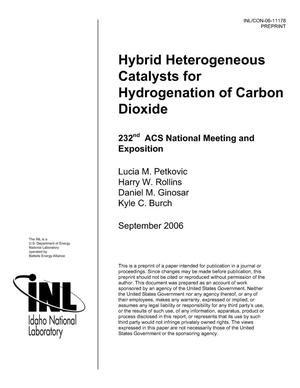 Primary view of object titled 'HYBRID HETEROGENEOUS CATALYSTS FOR HYDROGENATION OF CARBON DIOXIDE'.