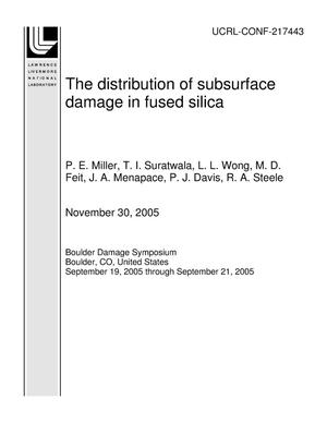 The distribution of subsurface damage in fused silica
