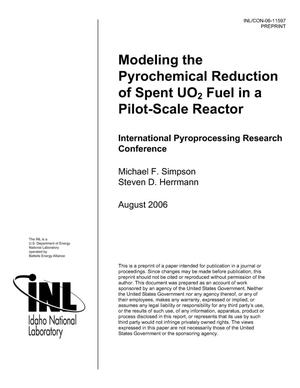 Modeling the Pyrochemical Reduction of Spent UO2 Fuel in a Pilot-Scale Reactor