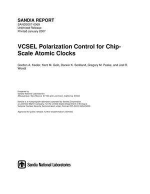 VCSEL polarization control for chip-scale atomic clocks.