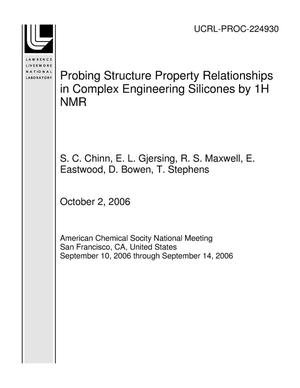 Probing Structure Property Relationships in Complex Engineering Silicones by 1H NMR