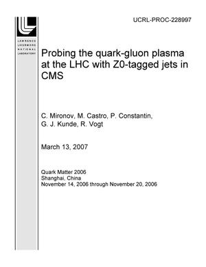 Probing the quark-gluon plasma at the LHC with Z0-tagged jets in CMS