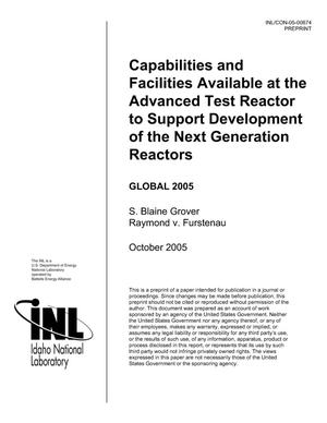 Capabilities and Facilities Available at the Advanced Test Reactor to Support Development of the Next Generation Reactors