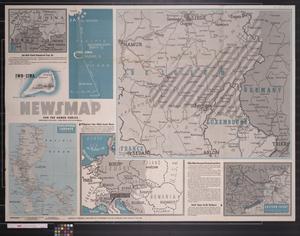 Primary view of object titled 'Newsmap. For the Armed Forces. 278th week of the war, 160th week of U.S. participation'.