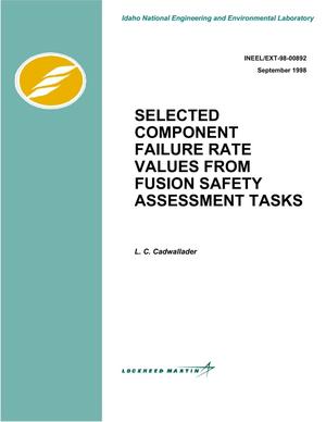 Selected Component Failure Rate Values from Fusion Safety Assessment Tasks
