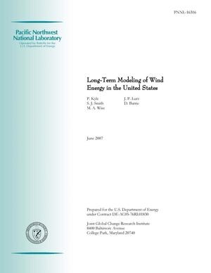 Long-Term Modeling of Wind Energy in the United States