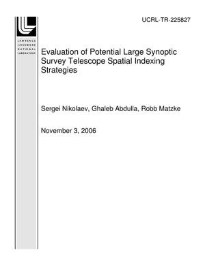 Evaluation of Potential LSST Spatial Indexing Strategies