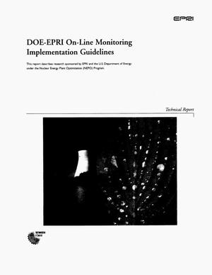 DOE-EPRI On-Line Monitoring Implementation Guidelines
