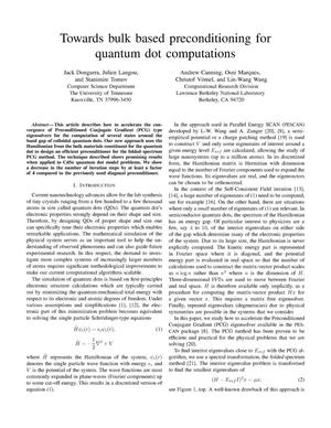 Towards bulk based preconditioning for quantum dotcomputations