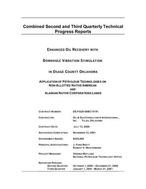 Primary view of object titled 'Enhanced Oil Recovery with Downhole Vibration Stimulation in Osage County Oklahoma'.