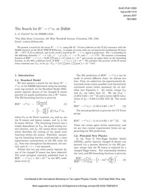 The Search for B+ to Tau+ Nu(Tau) at BaBar