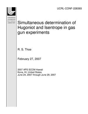 Simultaneous determination of Hugoniot and Isentrope in gas gun experiments