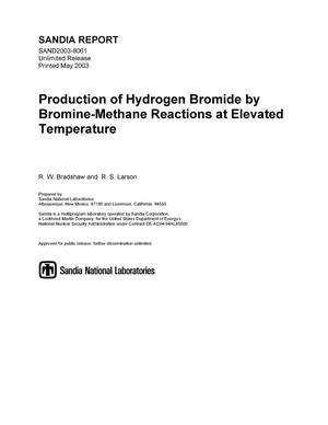 Production of hydrogen bromide by bromine-methane reactions at elevated temperature.