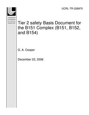 Tier 2 safety Basis Document for the B151 Complex (B151, B152, and B154)