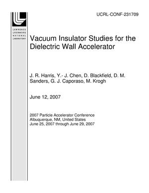 Vacuum Insulator Studies for the Dielectric Wall Accelerator