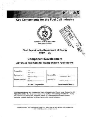 Component Development - Advanced Fuel Cells for Transportation Applications