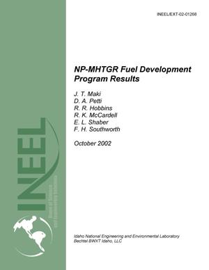 NP-MHTGR Fuel Development Program Results
