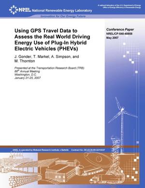 Using GPS Travel Data to Assess the Real World Driving Energy Use of Plug-In Hybrid Electric Vehicles (PHEVs)