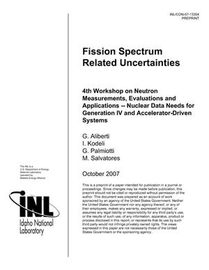 Fission Spectrum Related Uncertainties