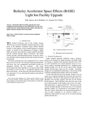 Berkeley Accelerator Space Effects (BASE) Light Ion FacilityUpgrade