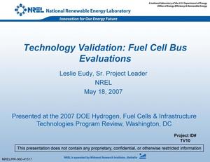 Technology Validation: Fuel Cell Bus Evaluations