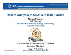 Recent Analysis of UCAPs in Mild Hybrids