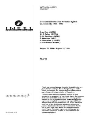 General Electric Reactor Protection System Unavailability, 1984--1995