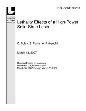 Lethality Effects of a High-Power Solid-State Laser