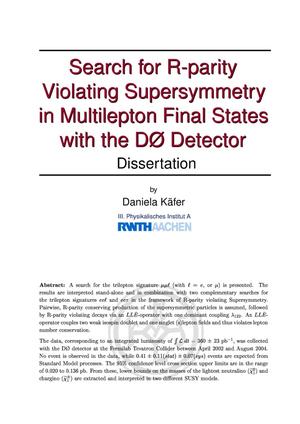 Search for r-parity violating supersymmetry in multilepton final states with the D0 detector