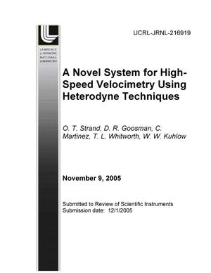 A Novel System for High-Speed Velocimetry Using Heterodyne Techniques