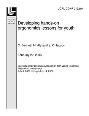 Developing hands-on ergonomics lessons for youth