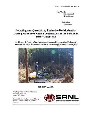 Detecting and Quantifying Reductive Dechlorination During Monitored Natural Attenuation at the Savannah River CBRP Site