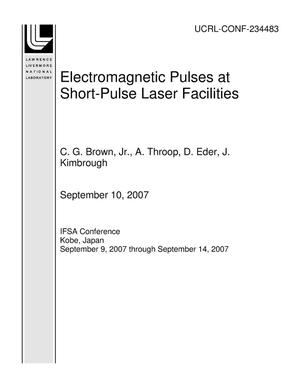 Electromagnetic Pulses at Short-Pulse Laser Facilities