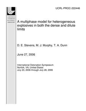 A multiphase model for heterogeneous explosives in both the dense and dilute limits