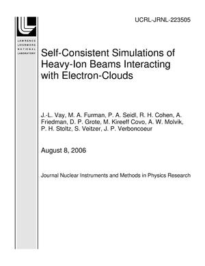Self-Consistent Simulations of Heavy-Ion Beams Interacting with Electron-Clouds