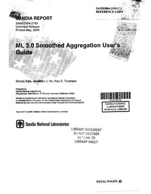 ML 3.0 smoothed aggregation user's guide.