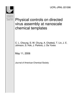 Physical controls on directed virus assembly at nanoscale chemical templates