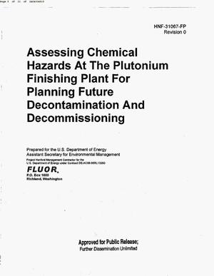 ASSESSING CHEMICAL HAZARDS AT THE PLUTONIUM FINISHING PLANT (PFP) FOR PLANNING FUTURE D&D