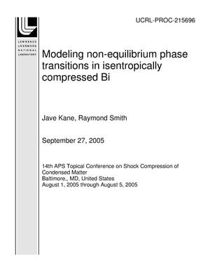 Modeling non-equilibrium phase transitions in isentropically compressed Bi