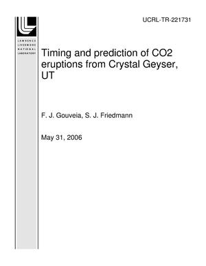 Timing and prediction of CO2 eruptions from Crystal Geyser, UT