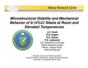 Room and Elevated Temperature Mechanical Behavior of 9-12% Cr Steels with Mn and Si Additions for Oxidation Resistance