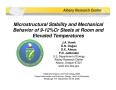 Presentation: Room and Elevated Temperature Mechanical Behavior of 9-12% Cr Steels …