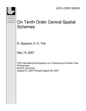 On Tenth Order Central Spatial Schemes