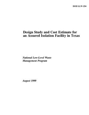 Design Study and Cost Estimate for an Assurred Isolation Facility in Texas