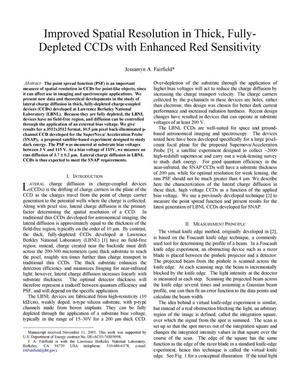 Improved Spatial Resolution in Thick, Fully-Depleted CCDs withEnhanced Red Sensitivity